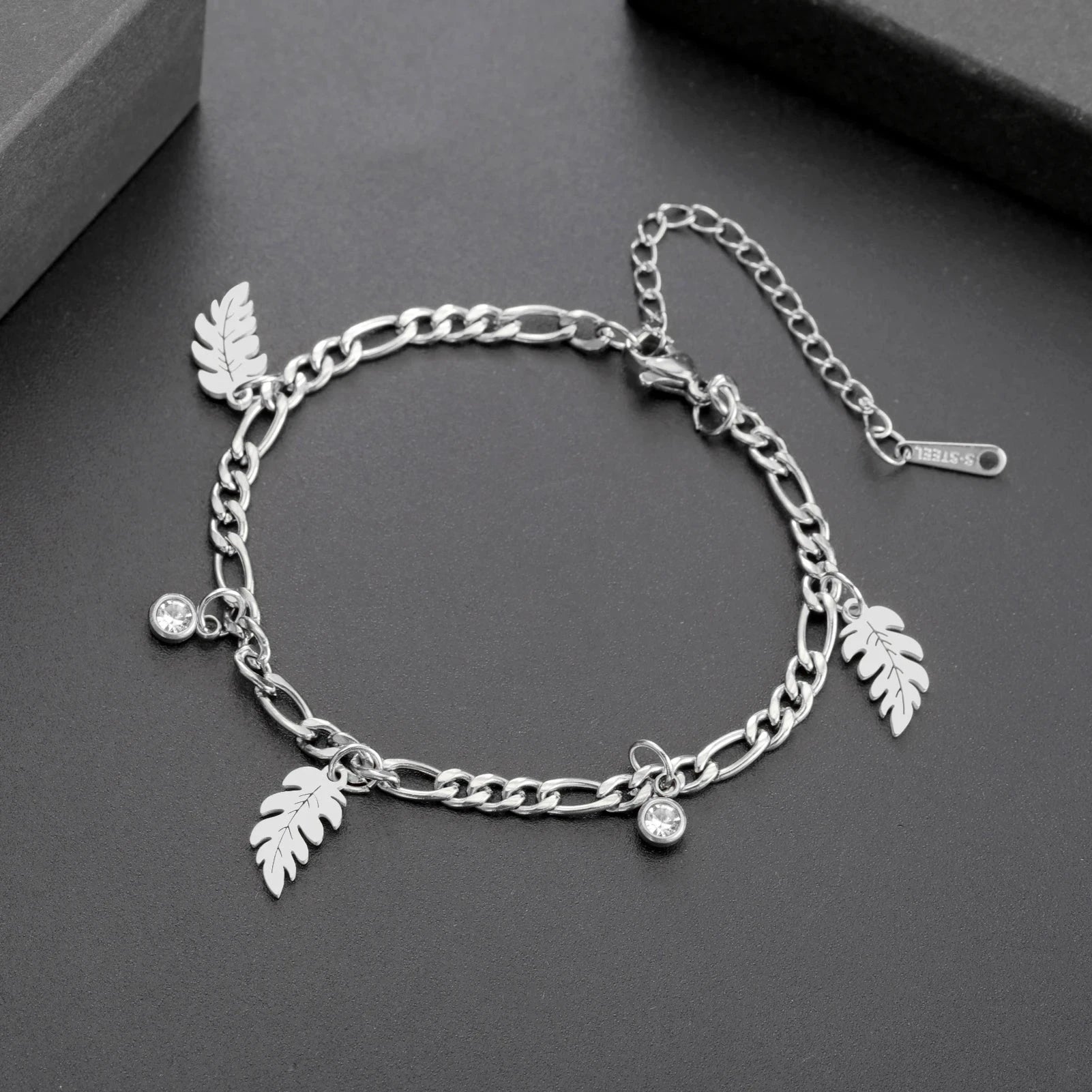 Palmblad en Zirkonia Armband 