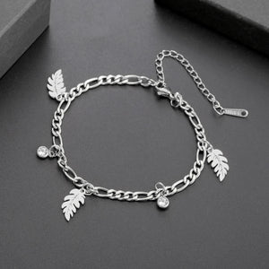 Palmblad en Zirkonia Armband 