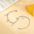 Palmblad en Zirkonia Armband 