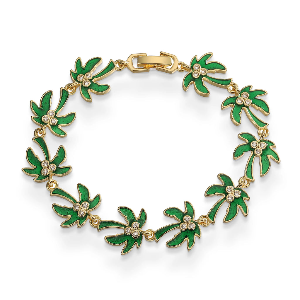 Groene palmbladarmband