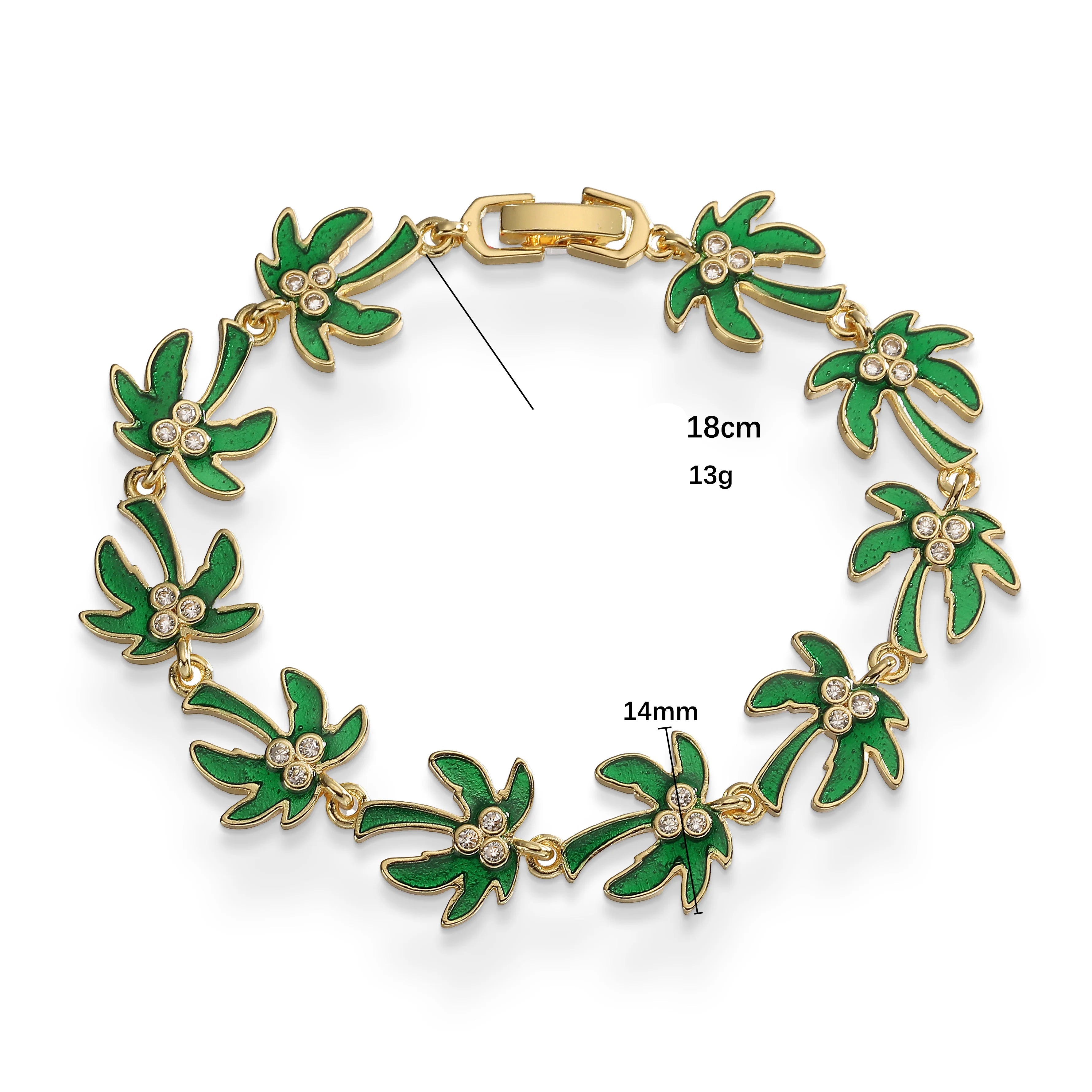 Groene palmbladarmband