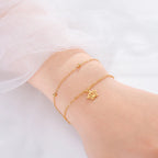 Bracelet Fleur de Lotus Femme Gourmette or