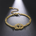 Bracelet Fleur de Lotus Femme or