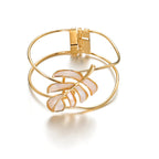 Bracelet Feuille de Palmier blanc