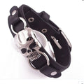 Gothic Skull Leren Armband
