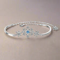 Bracelet Hiver Flocon de Neige Gourmette Femme Argent