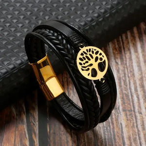 Bracelet Homme En Cuir Arbre de Vie style 3