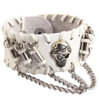 Leren Skull Armband Heren