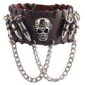 Leren Skull Armband Heren