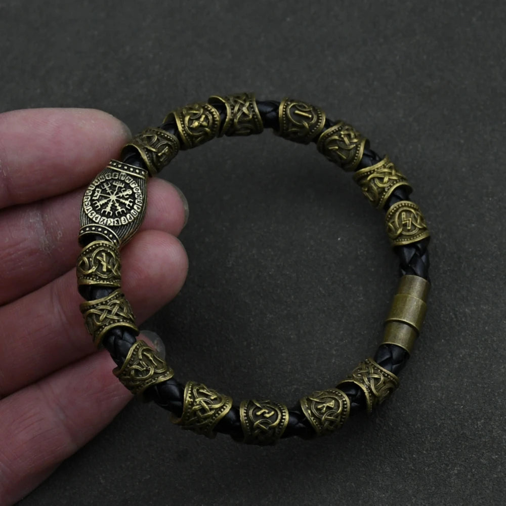 Herenarmband Viking Noorse Runen goud