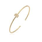 Minimalistische initiaalarmband b