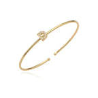 Minimalistische initiaalarmband d