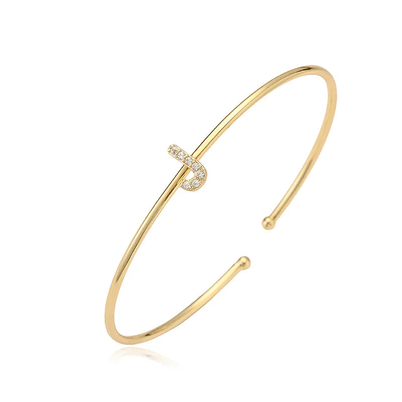 Minimalistische initiaalarmband j