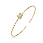 Minimalistische initiaalarmband m