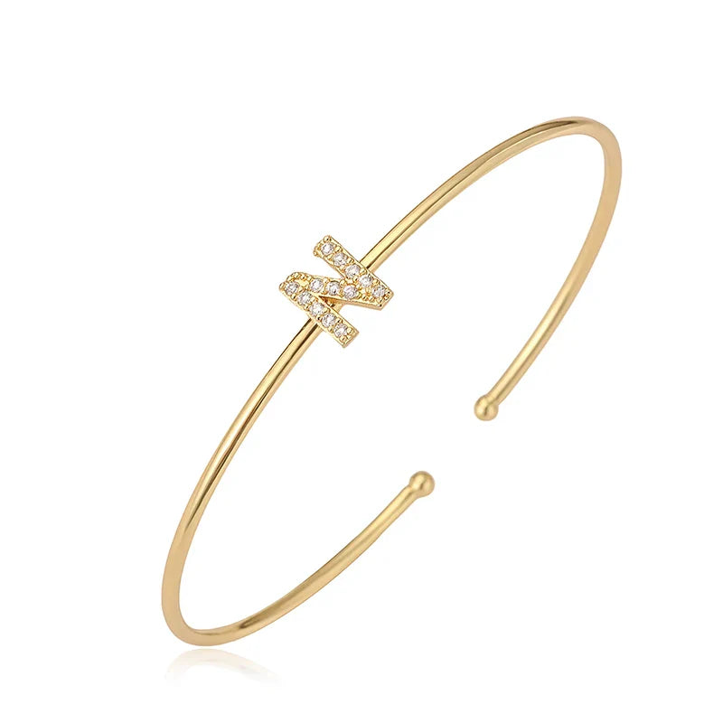 Minimalistische initiaalarmband n