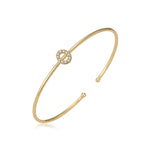 Minimalistische initiaalarmband o