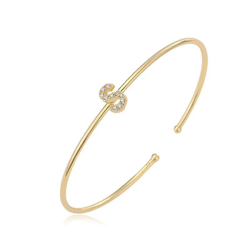Minimalistische initiaalarmband s