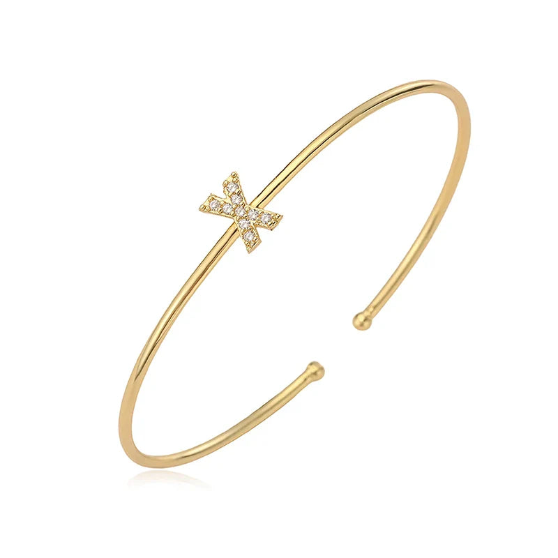 Minimalistische initiaalarmband x