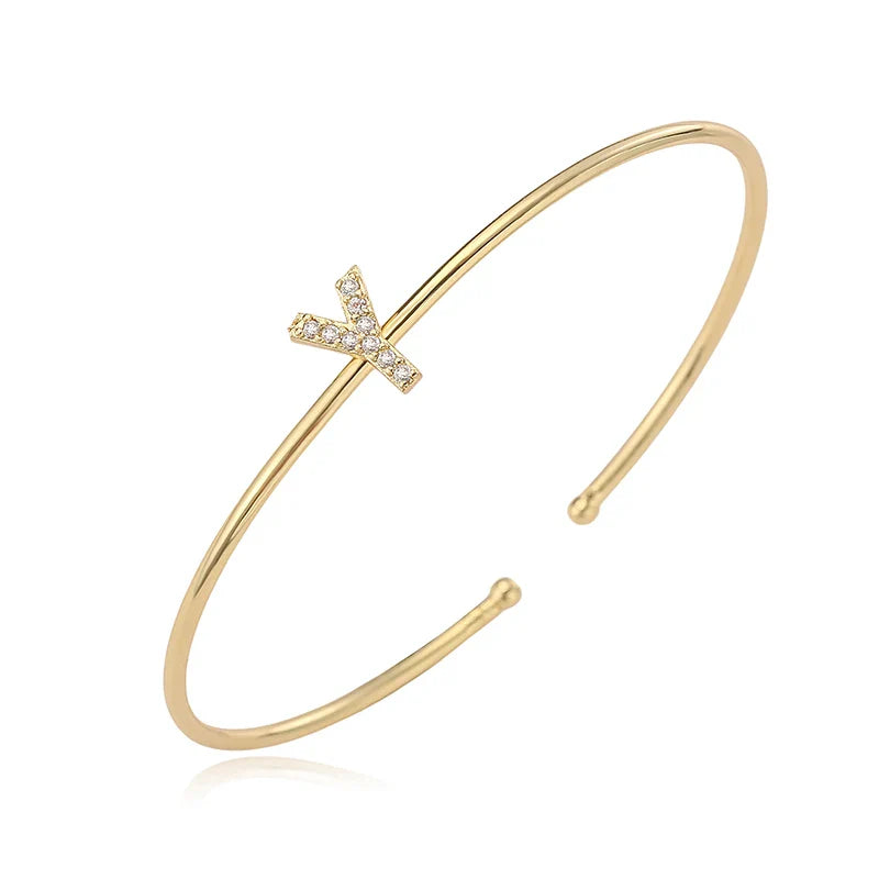 Minimalistische initiaalarmband y