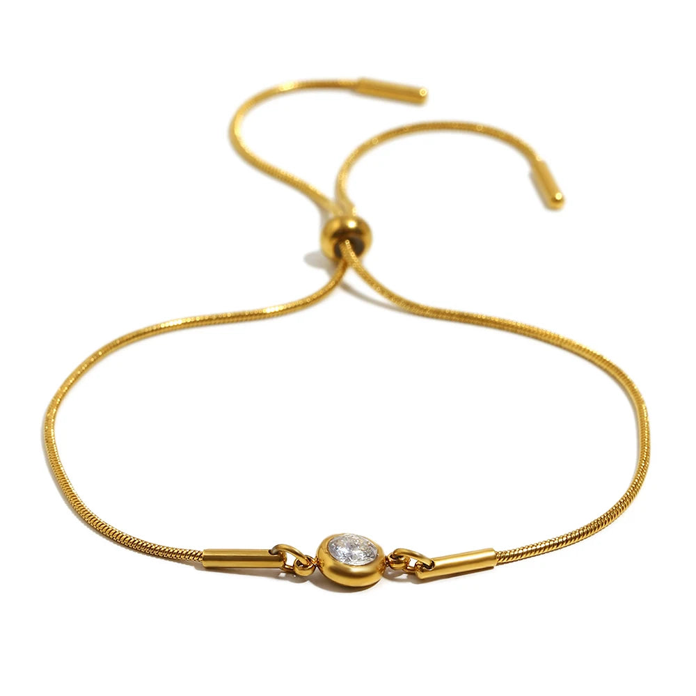 Gekleurde geboortesteen bangelarmband