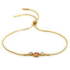 Gekleurde geboortesteen bangelarmband