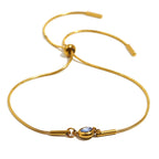 Gekleurde geboortesteen bangelarmband