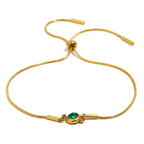 Gekleurde geboortesteen bangelarmband
