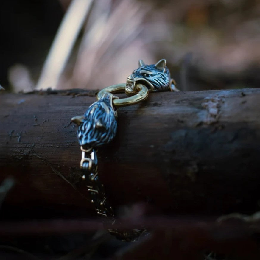 Bracelet loup géant viking Fenrir