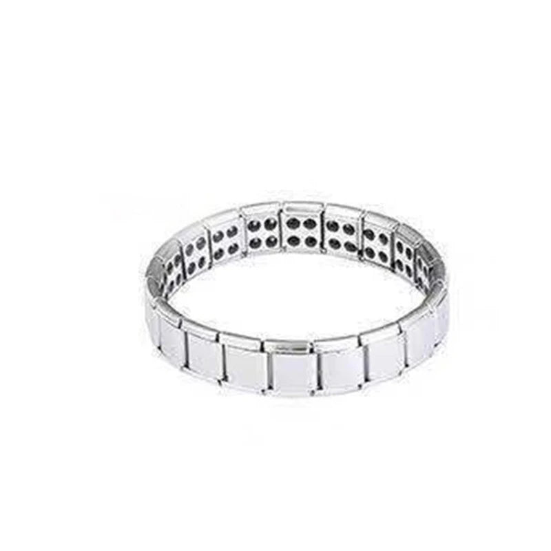 Bracelet Magnétique Homme Anti-Stress argent