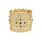 Brede armband met Arabische moslim strass voor huwelijk in rood