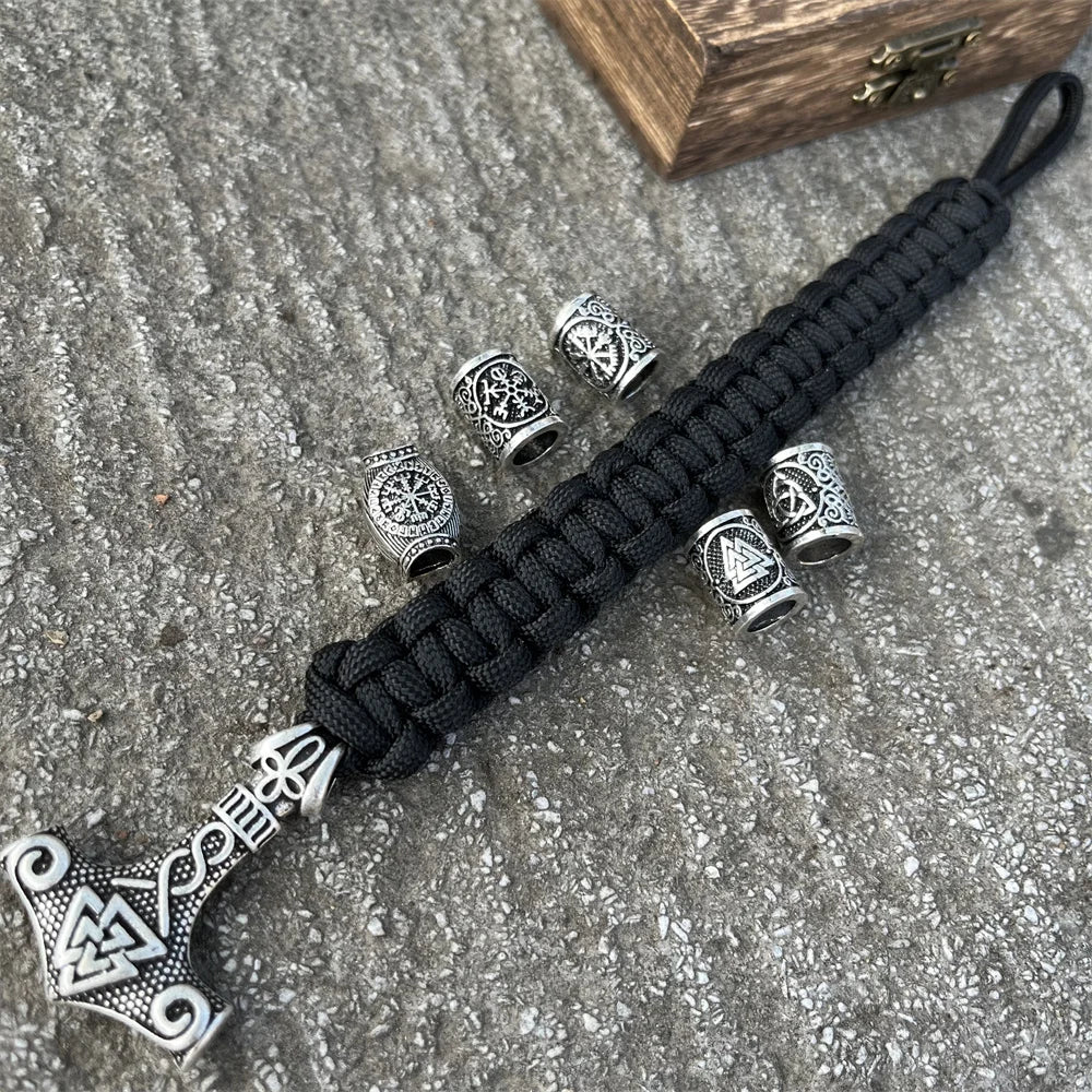 Mjolnir Armband - Thor's Hamer Viking zwart