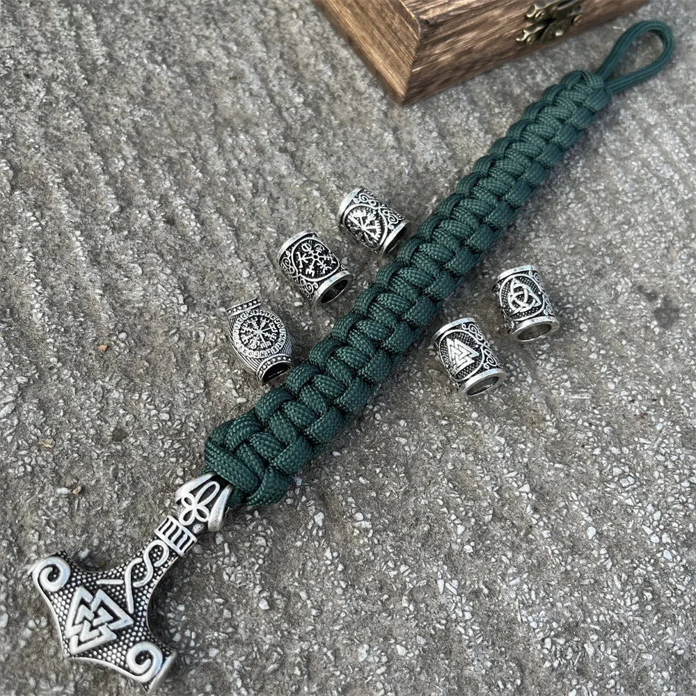 Mjolnir Armband - Thor's Hamer Viking groen 3 