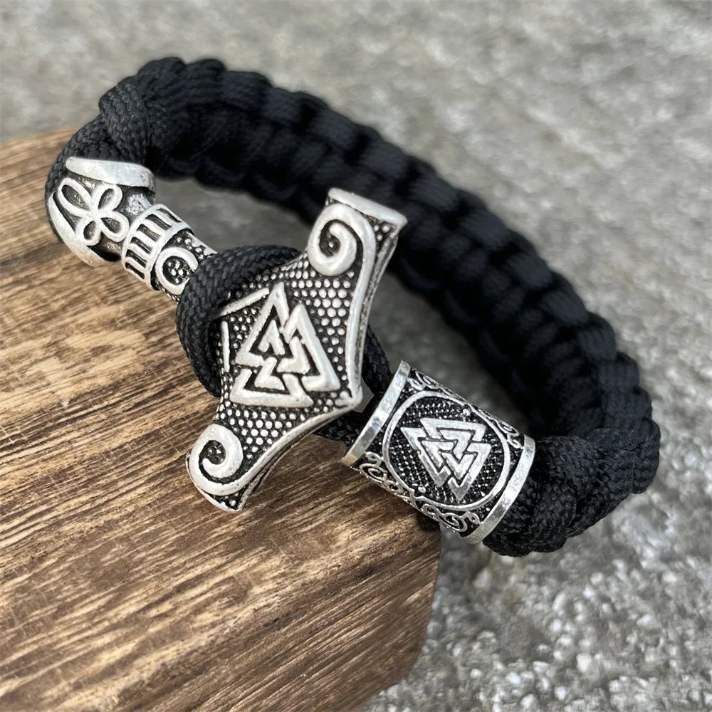 Mjolnir Armband - Thor's Hamer Viking zwart 2 