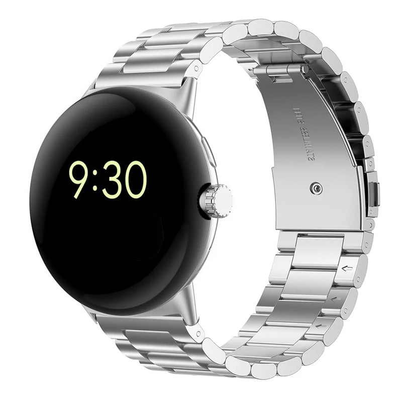 Horlogeband van gehard staal Smartwatch Google Pixel Watch 1 & 2 zilver