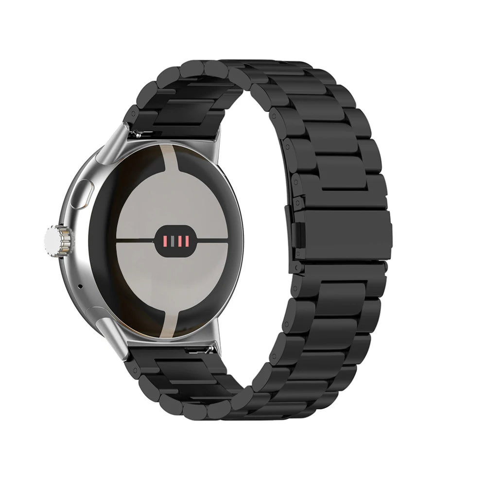 Horlogeband van gehard staal Smartwatch Google Pixel Watch 1 & 2 zwart