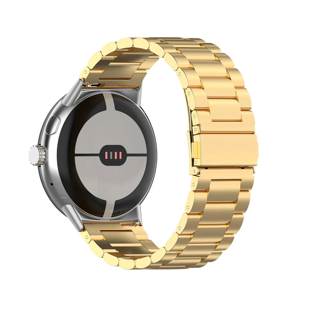 Horlogeband van gehard staal Smartwatch Google Pixel Watch 1 & 2 goud