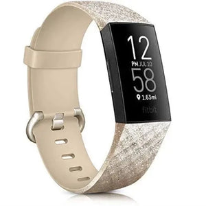 Bracelet Montre Fitbit Charge 3 & Charge 4 or pailleté