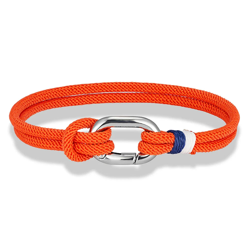 Nautische armband van gevlochten touw met knoop voor man of vrouw 