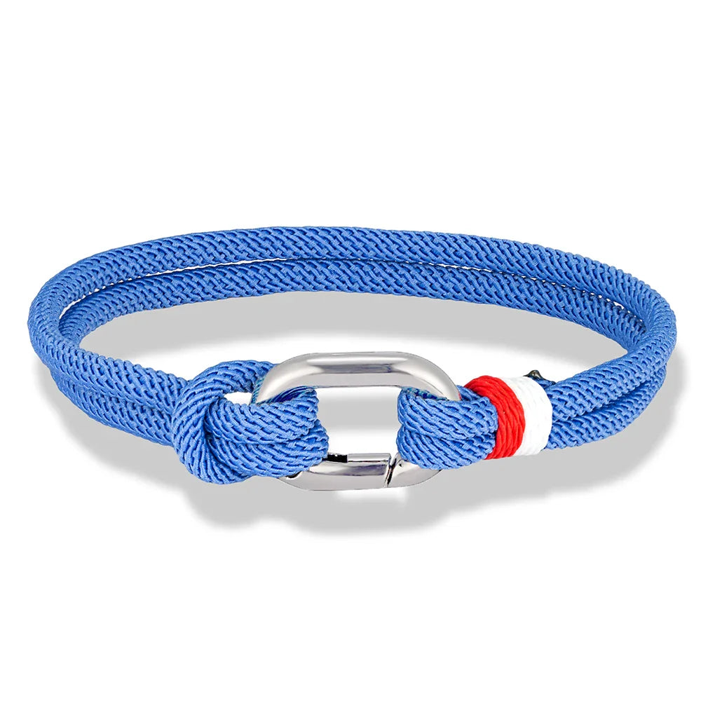 Nautische armband van gevlochten touw met knoop voor man of vrouw 