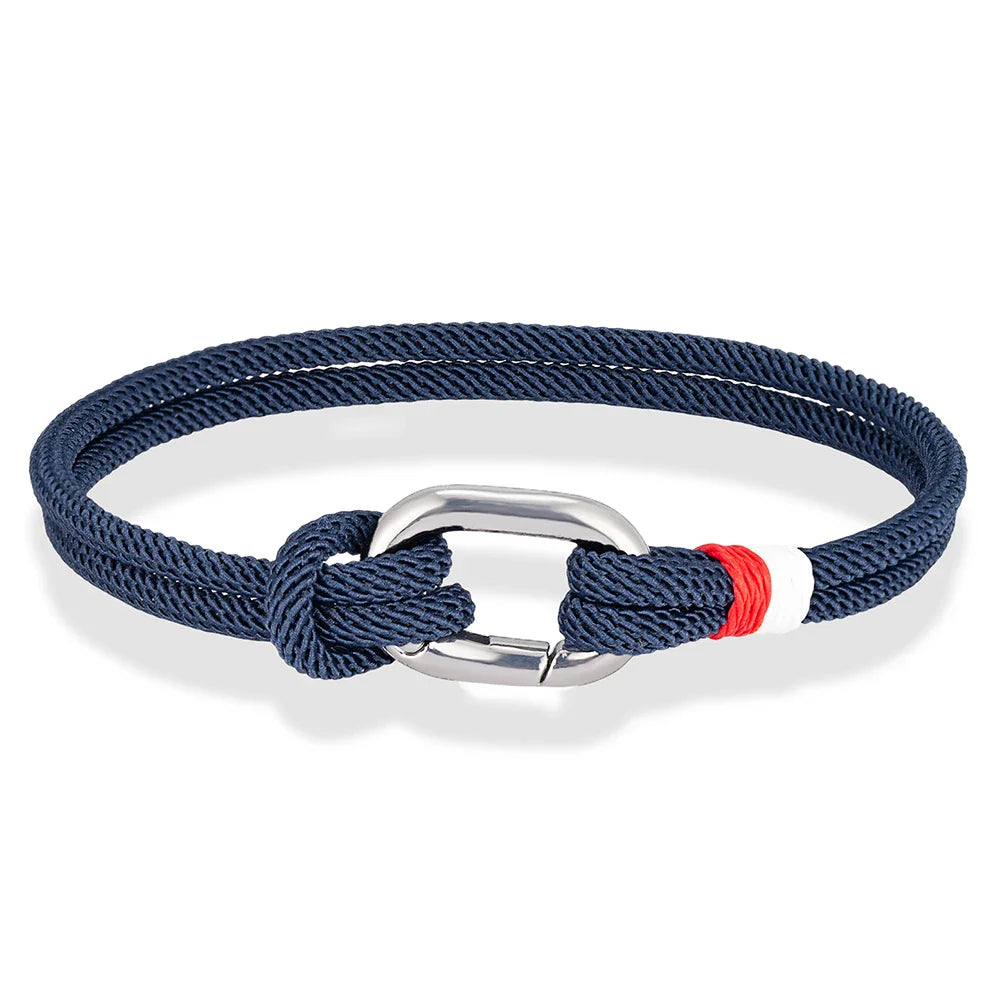 Nautische armband van gevlochten touw met knoop voor man of vrouw 