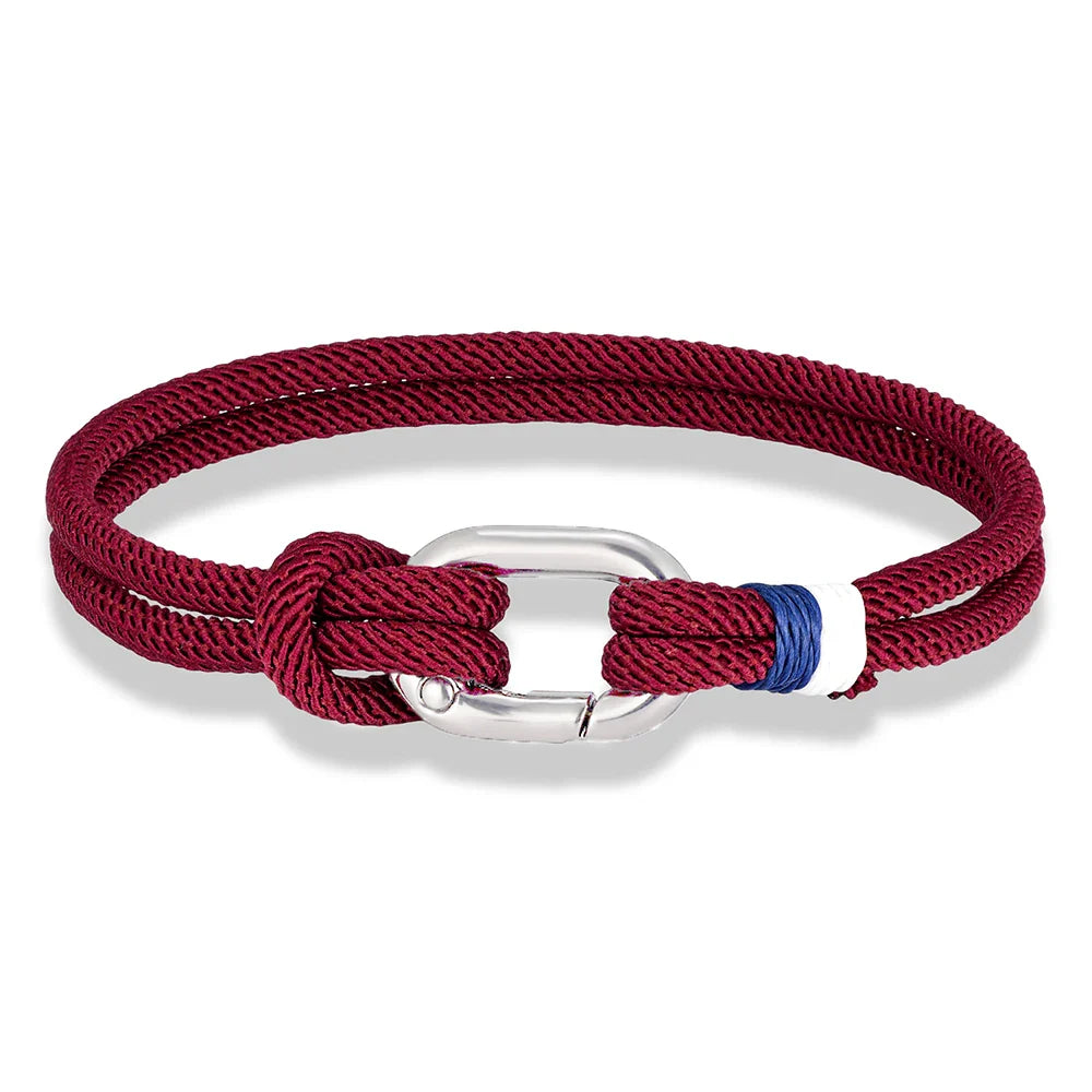 Nautische armband van gevlochten touw met knoop voor man of vrouw 