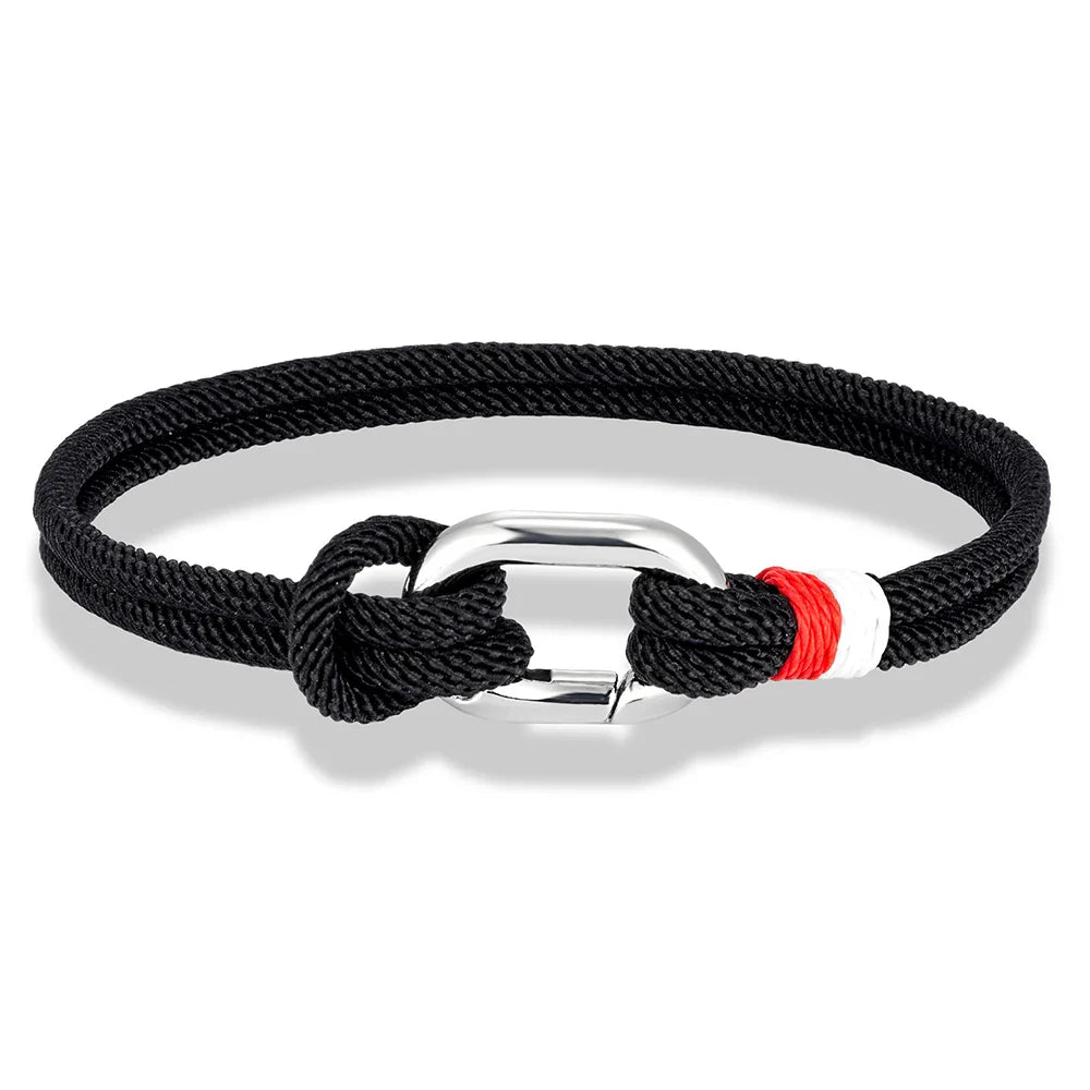 Nautische armband van gevlochten touw met knoop voor man of vrouw 
