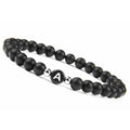 Zwart initialenarmband a