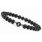 Zwart initialenarmband x
