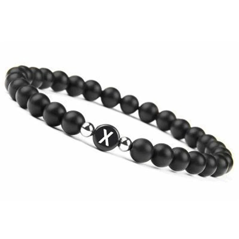 Zwart initialenarmband x