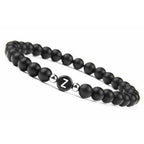 Zwart initialenarmband z