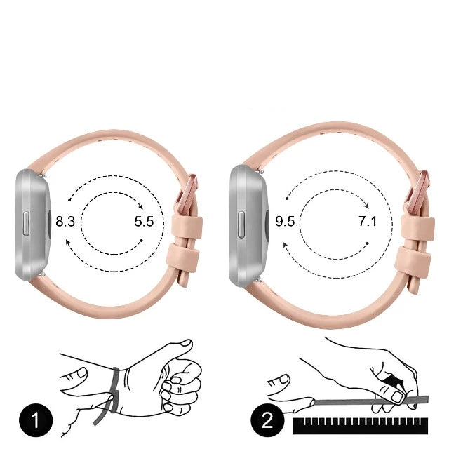 Horlogeband met Glitter voor Fitbit Versa 1 Versa 2 