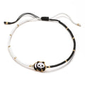 Bracelet Panda En Corde Blanc Et Noir