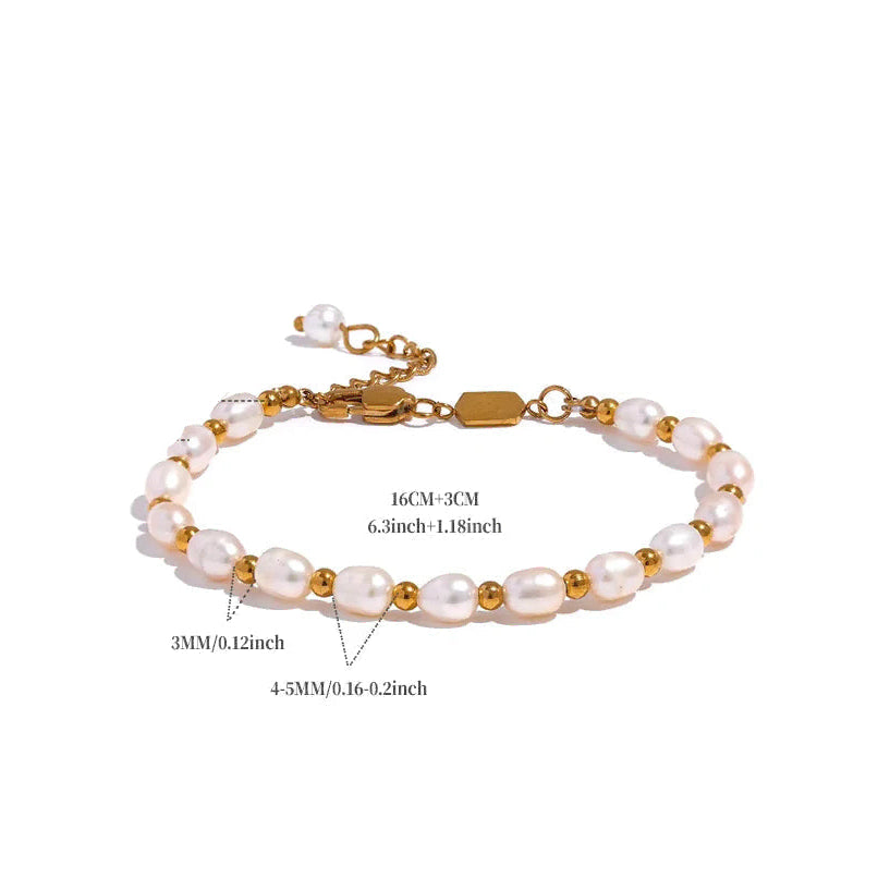 Armband met zoetwaterparel