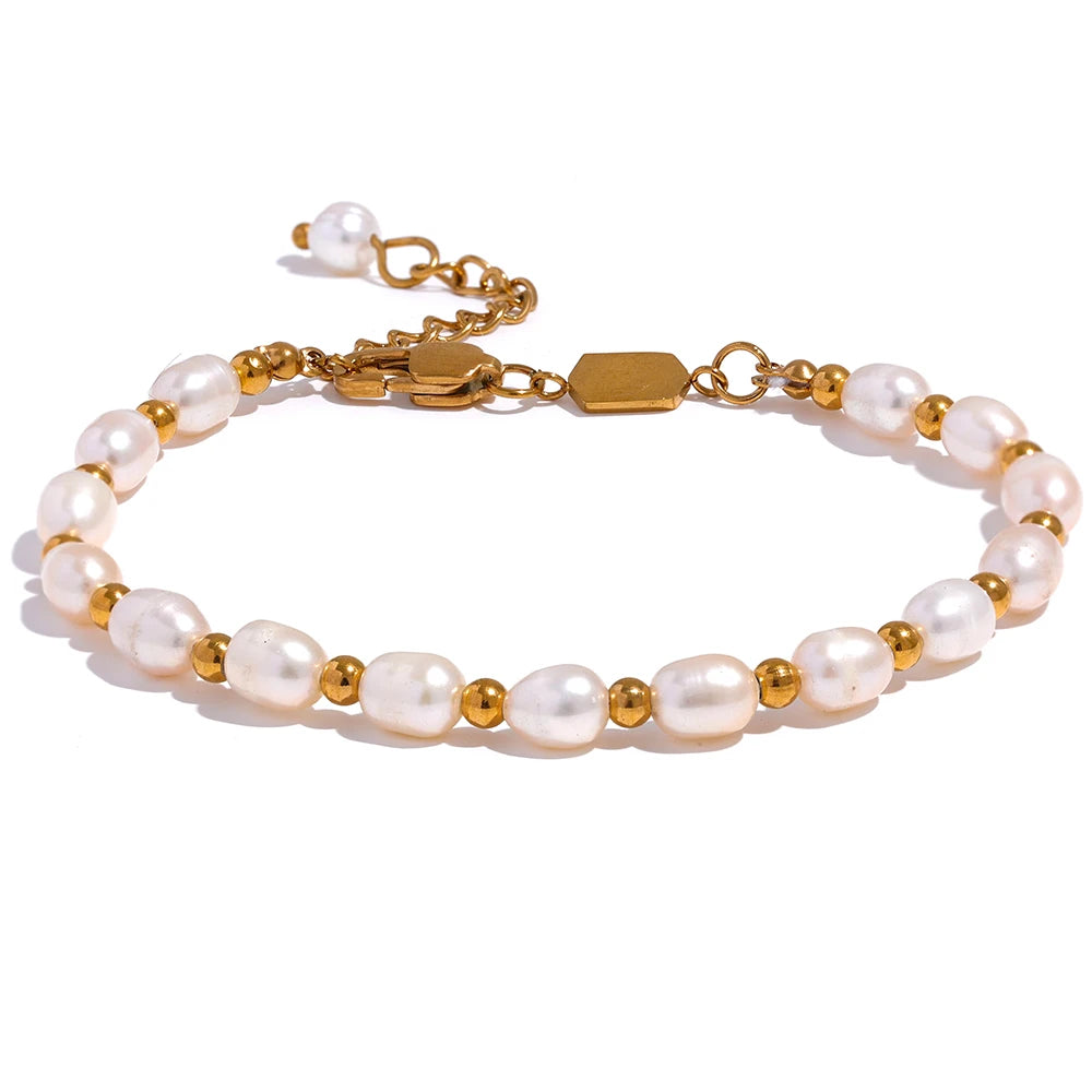 Armband met zoetwaterparel